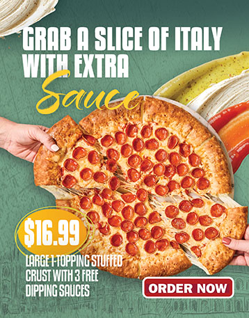 Large 1-Topping Stuffed Crust & 3 FREE Dipping Sauces