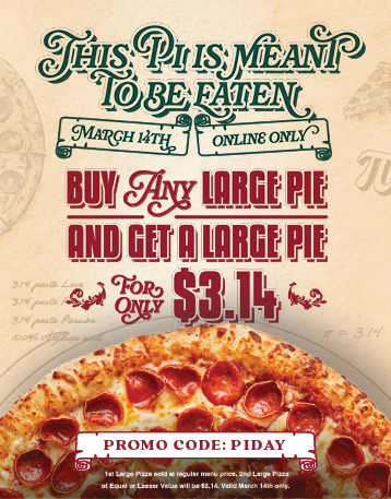 Large 1-Topping Stuffed Crust & 3 FREE Dipping Sauces